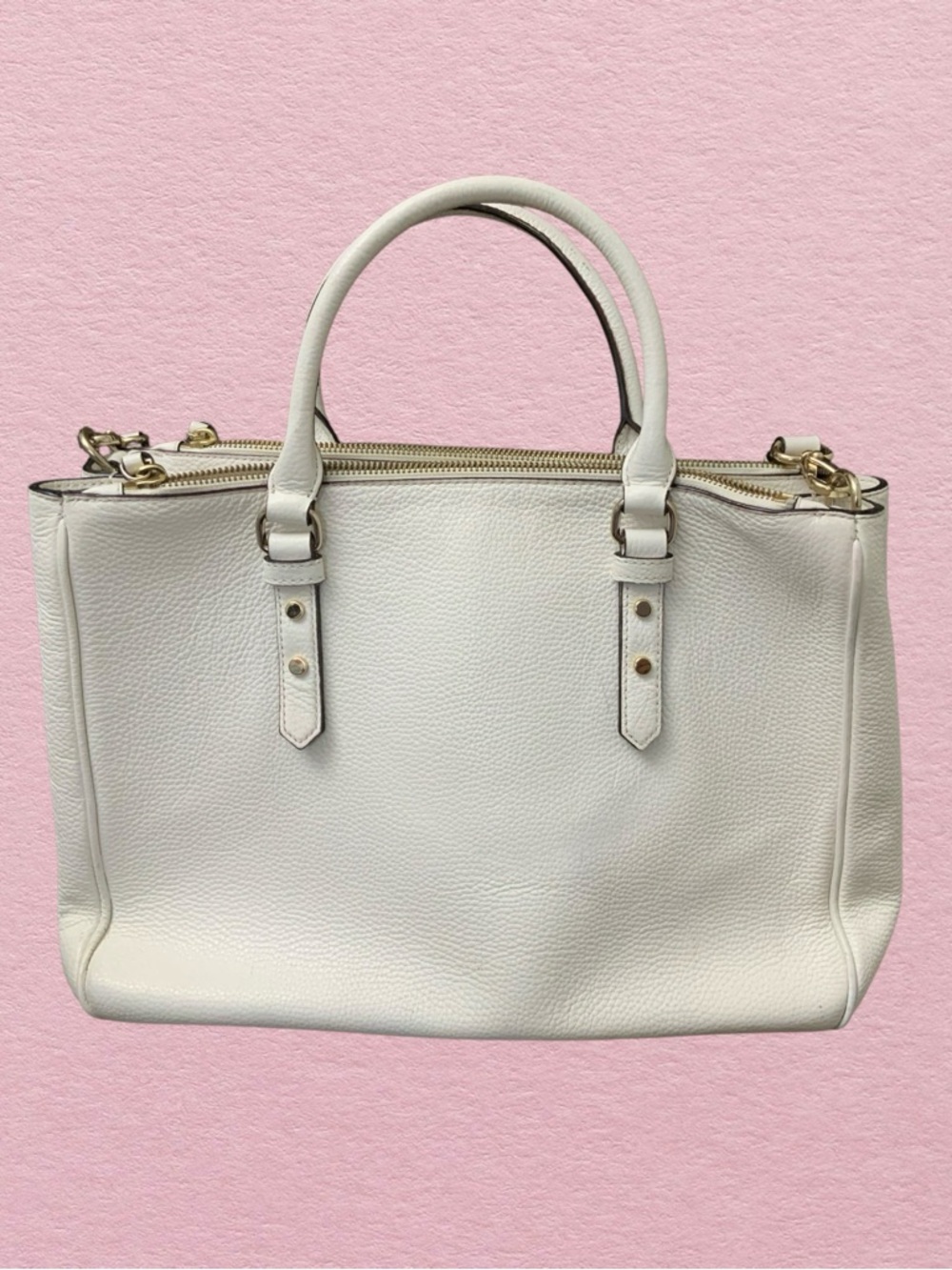 Kate Spade Leather Mulberry St Leighann Tote in Soft White - Picture 2 of 11